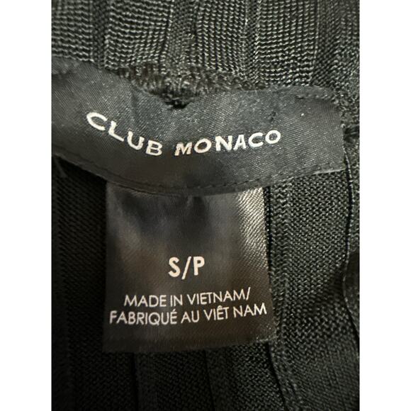 Club Monaco Women's Black Off The Shoulder Ribbed Twist Front Blouse Top Size S - Picture 3 of 4